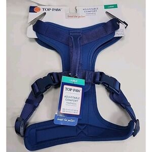 Top Paw Neoprene ROYAL BLUE Adjustable Harness Large ~ New! ~ Great For Pullers!